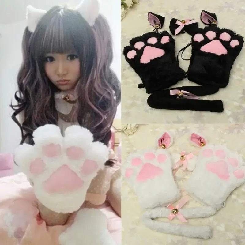 Complete Neko Cat Cosplay Accessories Set for All Sizes - Accessories