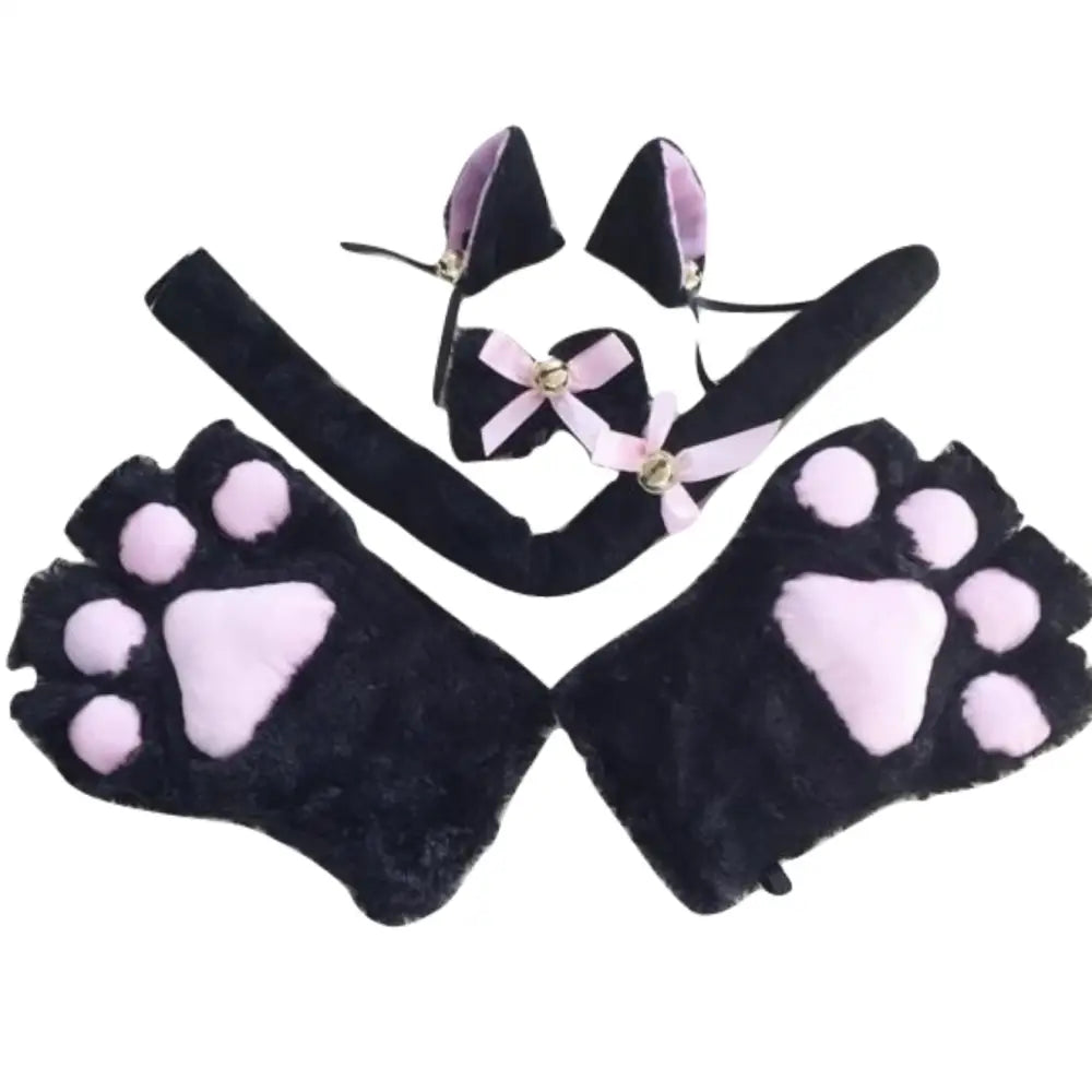 Complete Neko Cat Cosplay Accessories Set for All Sizes - Accessories