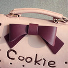 Cookie Biscuit-Shaped Handbag with Quality Gold Hardware and Embroidery - Purse