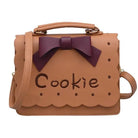 Cookie Biscuit - Shaped Handbag with Quality Gold Hardware and Embroidery - Cosparty