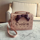 Cookie Biscuit - Shaped Handbag with Quality Gold Hardware and Embroidery - Cosparty