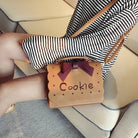 Cookie Biscuit - Shaped Handbag with Quality Gold Hardware and Embroidery - Cosparty
