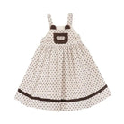 Corduroy Teddy Overall Dress in Brown or Polkadot Print - Cosparty