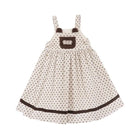 Corduroy Teddy Overall Dress in Brown or Polkadot Print - dress