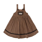 Corduroy Teddy Overall Dress in Brown or Polkadot Print - Cosparty