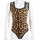 Corset Backed Leopard Print Bodysuit for a Fierce Look - onesie