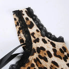 Corset Backed Leopard Print Bodysuit for a Fierce Look - Cosparty