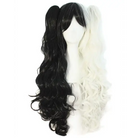 Cosplay-Ready Wig with Pigtails and Soft Fringe in Heat Resistant Fiber - Black / White - Wig