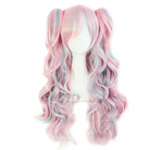 Cosplay-Ready Wig with Pigtails and Soft Fringe in Heat Resistant Fiber - Pink Pastel - Wig