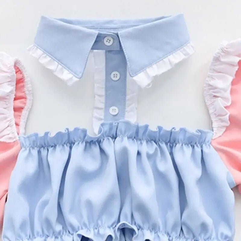 Cotton Candy Inspired Ruffled Maid Cosplay Set for Kawaii Fashion - Cosparty