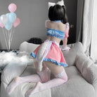 Cotton Candy Inspired Ruffled Maid Cosplay Set for Kawaii Fashion - Cosparty