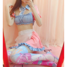 Cotton Candy Inspired Ruffled Maid Cosplay Set for Kawaii Fashion - costume