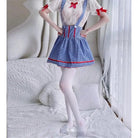 Country Alice in Wonderland Blue and White Plaid Lingerie Set - Costumes