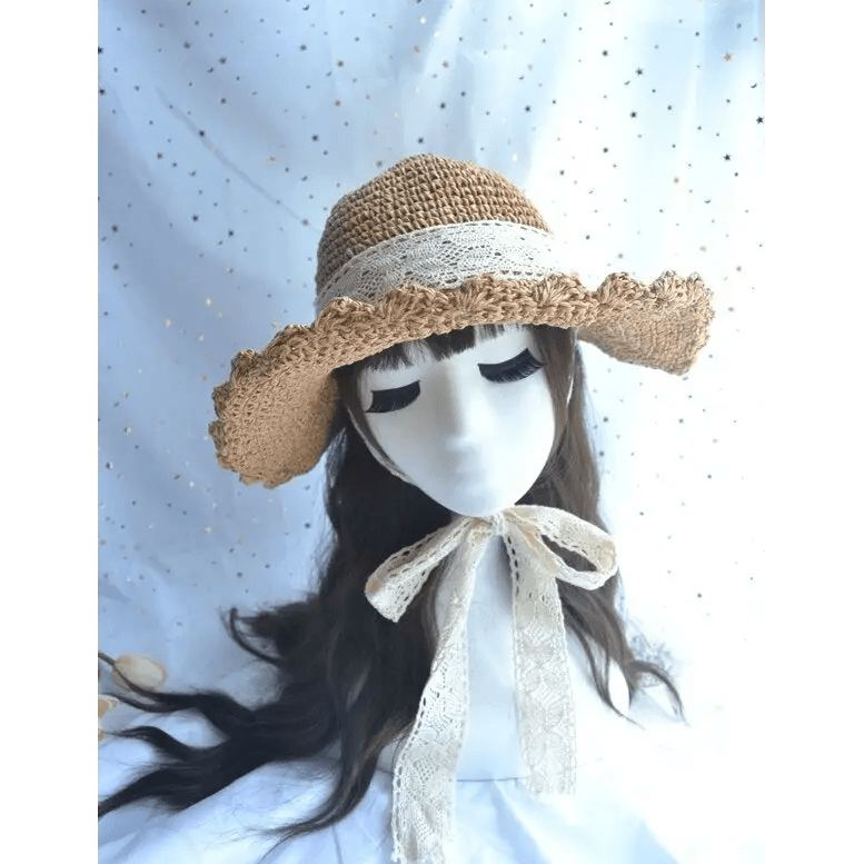 Country Maiden Sun Hat in High - Quality Tweed for Cottagecore Style - Cosparty