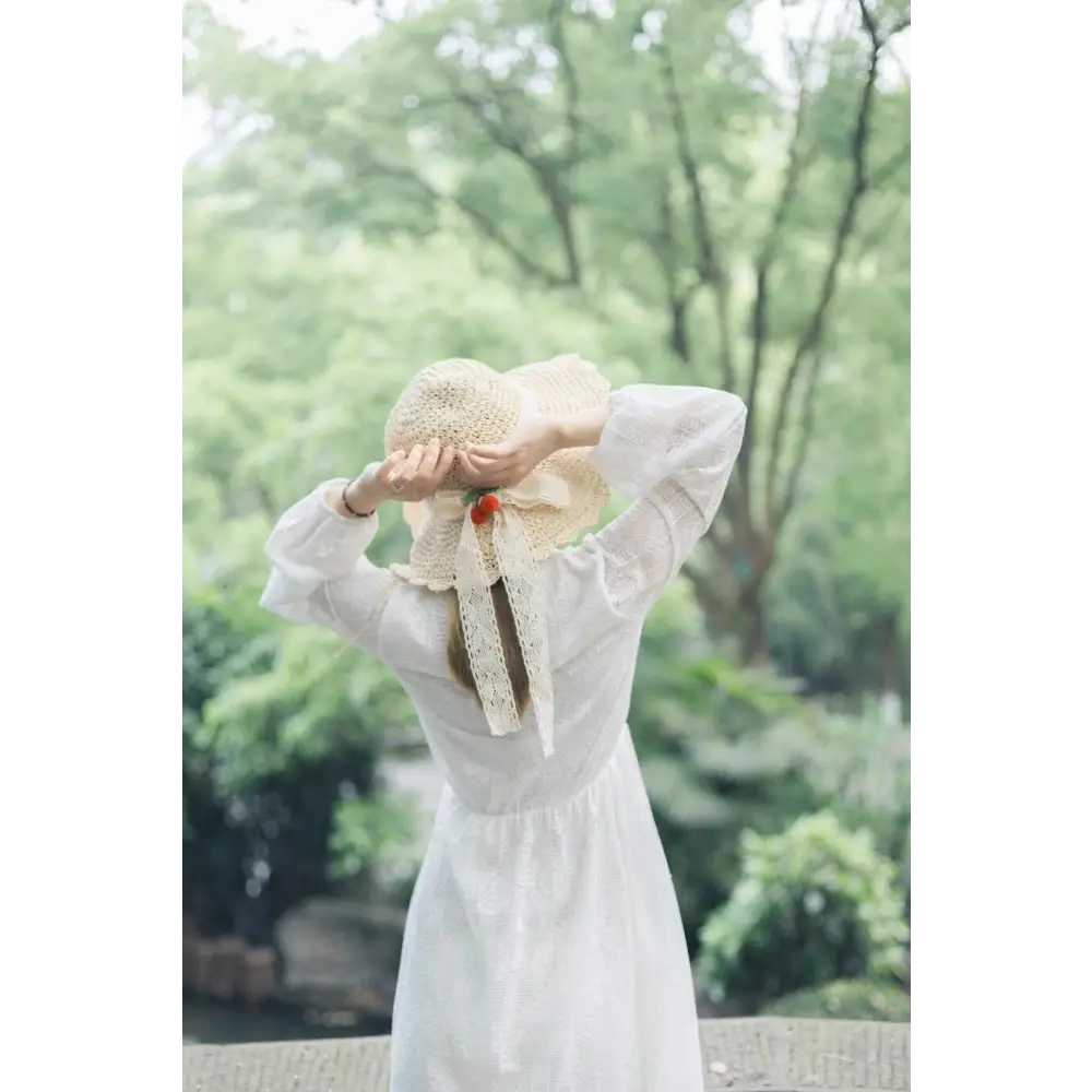 Country Maiden Sun Hat in High-Quality Tweed for Cottagecore Style - hat