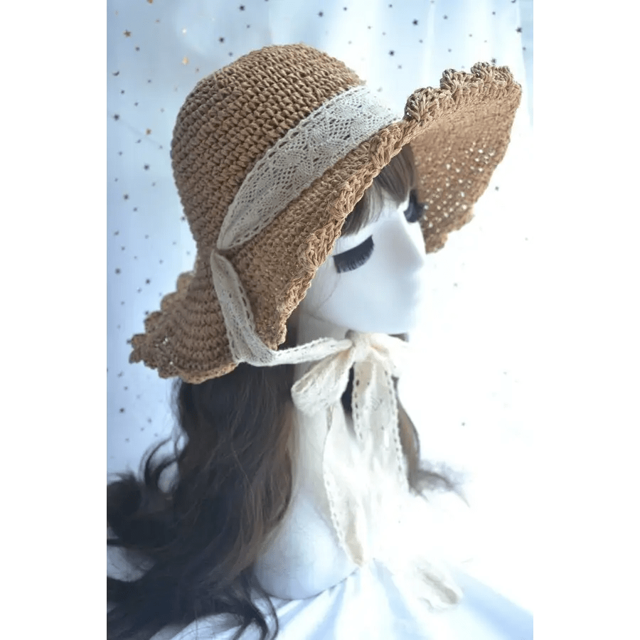 Country Maiden Sun Hat in High - Quality Tweed for Cottagecore Style - Cosparty