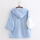 Cow's Milk Hoodie with Sailor Collar in Blue or Pink - Cosparty