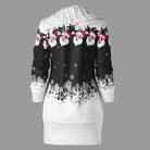 Cozy Cable Knit Cowl Neck Santa Sweater for Holiday Cheer - Cosparty