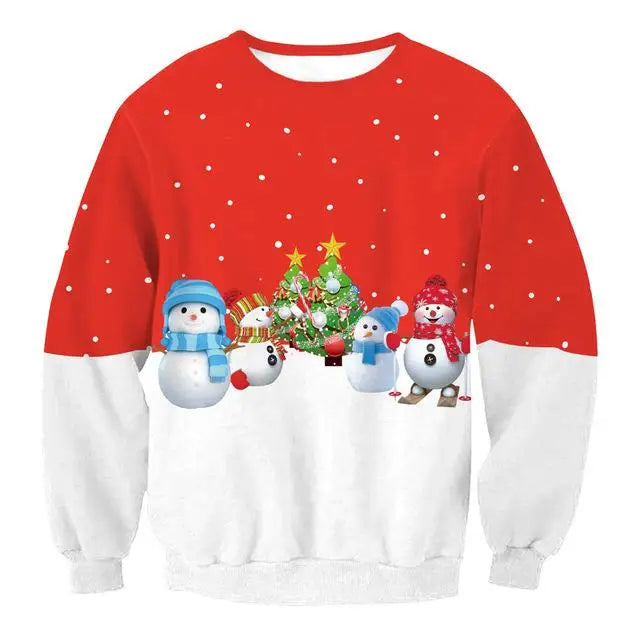 Cozy Christmas Crewneck Sweaters for Holiday Cheer - Snowy / S - sweater