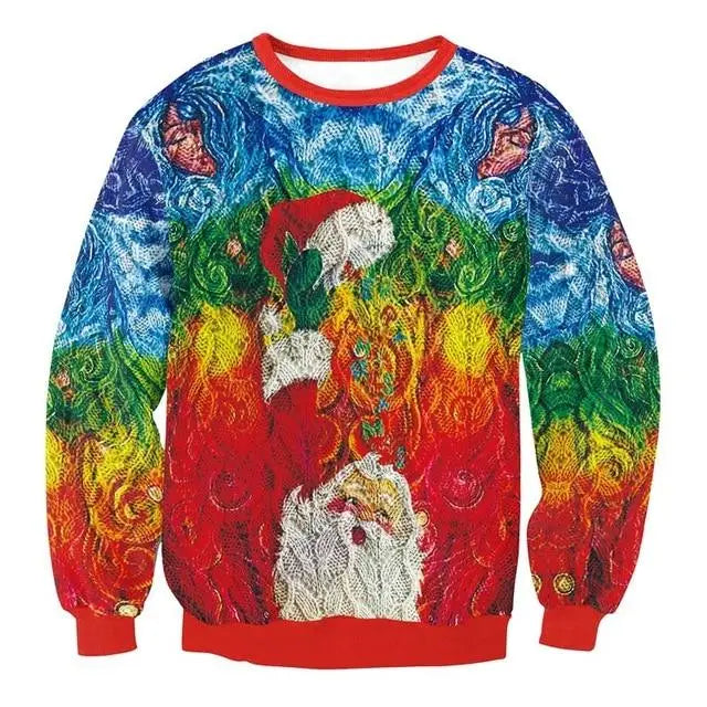 Cozy Christmas Crewneck Sweaters for Holiday Cheer - Santa Van Gogh / S - sweater