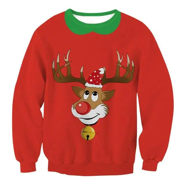 Cozy Christmas Crewneck Sweaters for Holiday Cheer - Reindeer / S - sweater