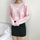 Cozy Cloud Crewneck Sweater for Ultimate Comfort and Style - Pink - Sweater