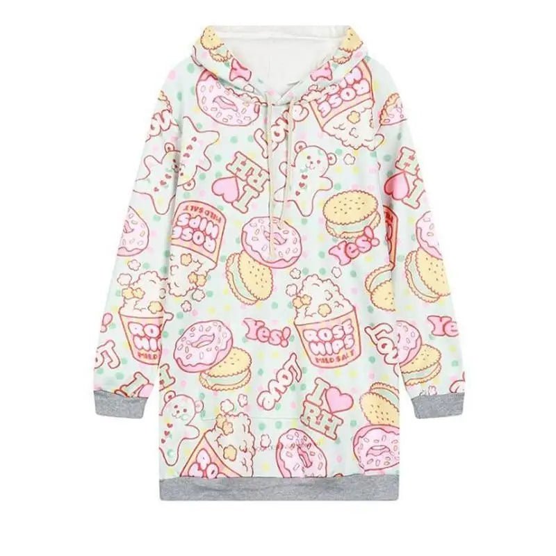 Cozy Extra - Long Dessert Inspired Sweater Dress for Everyday Wear - Cosparty