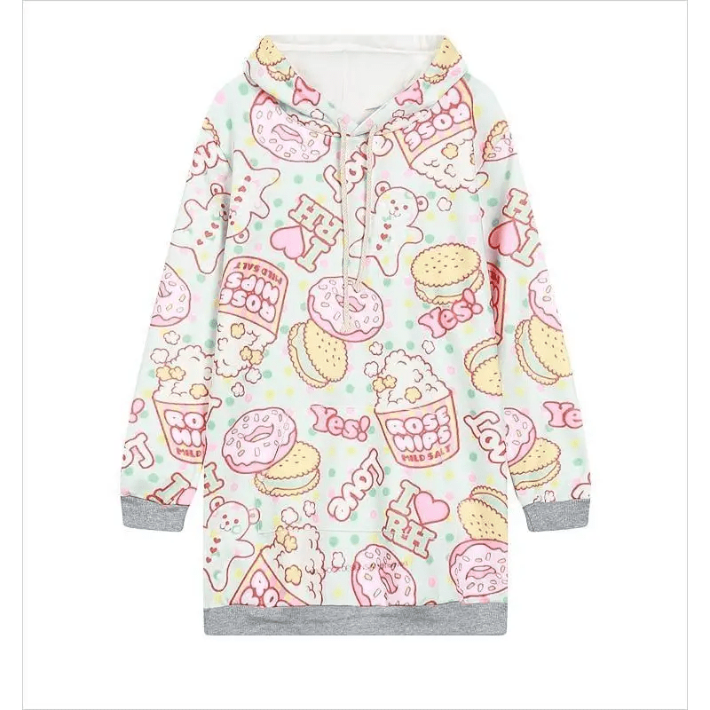 Cozy Extra - Long Dessert Inspired Sweater Dress for Everyday Wear - Cosparty