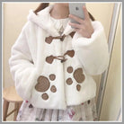 Tiny Paw Fur Coat - Brown - coat, coats, fairy kei, fluffy, fur coat