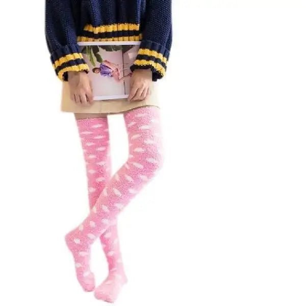 Cozy Fuzzy Thigh Highs for Kawaii Fashion Lovers - Cosparty