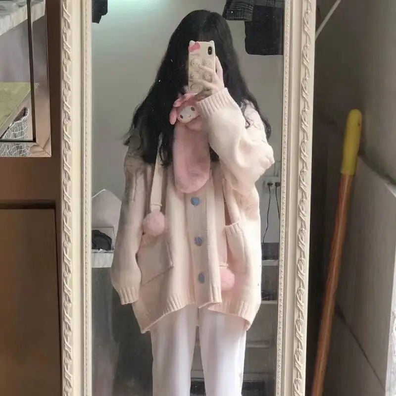 Cozy Kawaii Cardigan for Stylish Comfort in Cold Weather - Cosparty