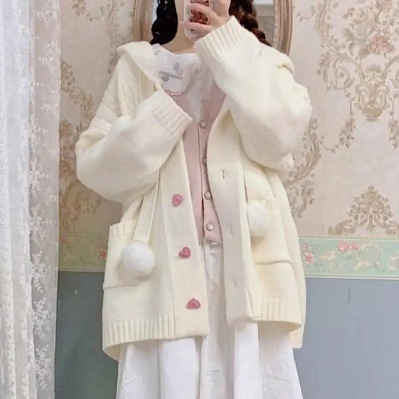 Cozy Kawaii Cardigan for Stylish Comfort in Cold Weather - Cosparty