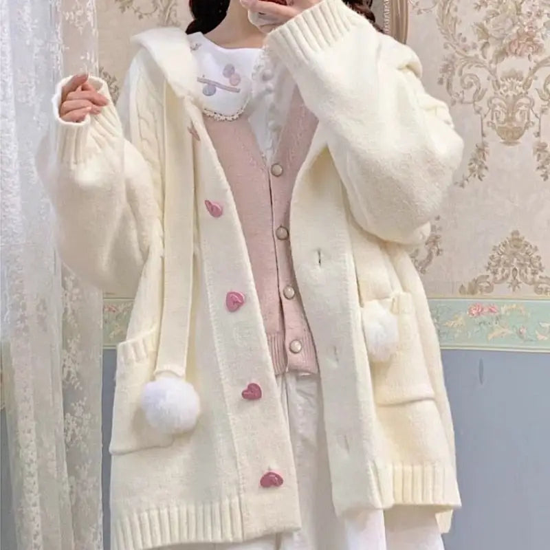 Cozy Kawaii Cardigan - cardigan, cardigans, long sleeve sweater, sweaters, sweatshirt Cosparty