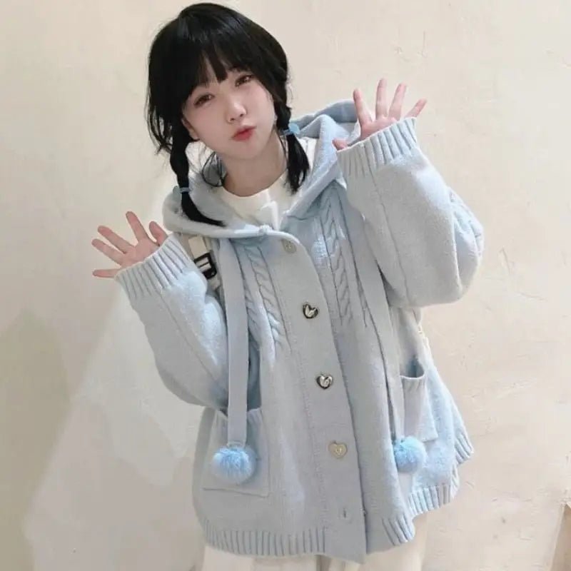 Cozy Kawaii Cardigan for Stylish Comfort in Cold Weather - Cosparty
