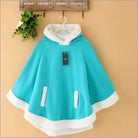 Cozy Kawaii Poncho in Assorted Colors for Daily Snuggles - Teal - Sweater