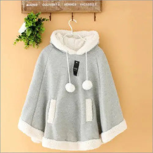 Cozy Kawaii Poncho in Assorted Colors for Daily Snuggles - Sweater