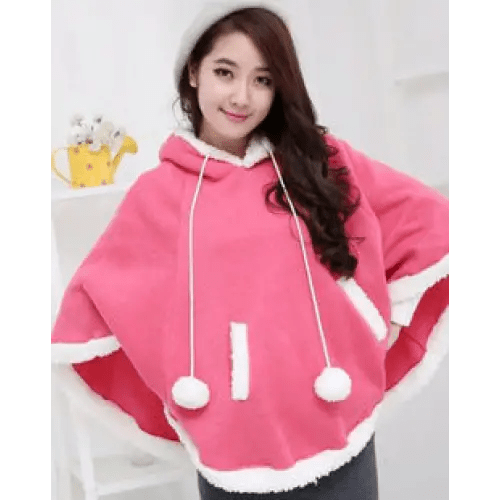 Cozy Kawaii Poncho in Assorted Colors for Daily Snuggles - Cosparty