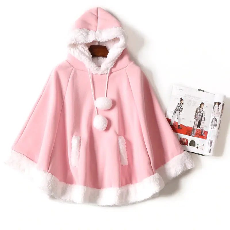 Cozy Kawaii Poncho in Assorted Colors for Daily Snuggles - Cosparty