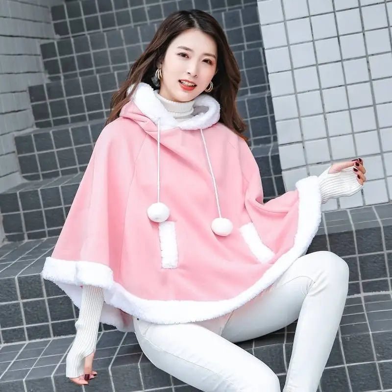 Cozy Kawaii Poncho in Assorted Colors for Daily Snuggles - Cosparty