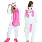 Cozy Kigurumi Costumes in Blue Unicorn and Pink Unicorn Styles - White/Magenta Unicorn / S - onesie