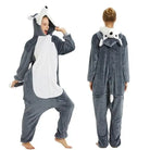 Cozy Kigurumi Costumes in Blue Unicorn and Pink Unicorn Styles - Grey Wolf / S - onesie