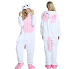 Cozy Kigurumi Costumes in Blue Unicorn and Pink Unicorn Styles - White/Pink unicorn / S - onesie