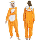 Cozy Kigurumi Costumes in Blue Unicorn and Pink Unicorn Styles - Orange Fox / S - onesie