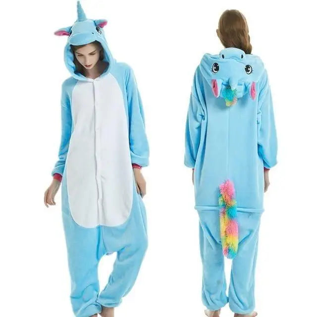 Cozy Kigurumi Costumes in Blue Unicorn and Pink Unicorn Styles - Blue Unicorn / S - onesie