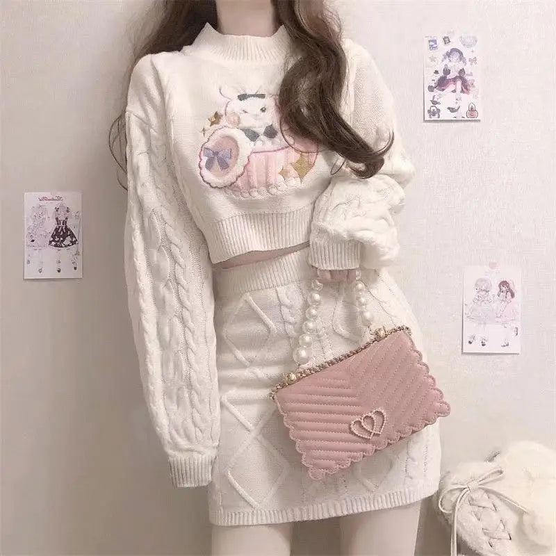 Cozy Knit Bunny Matching Set for Ultimate Comfort and Style - outfit