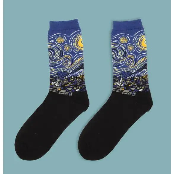 Cozy Knit Socks Featuring Vintage Artwork by Famous Artists - Socks