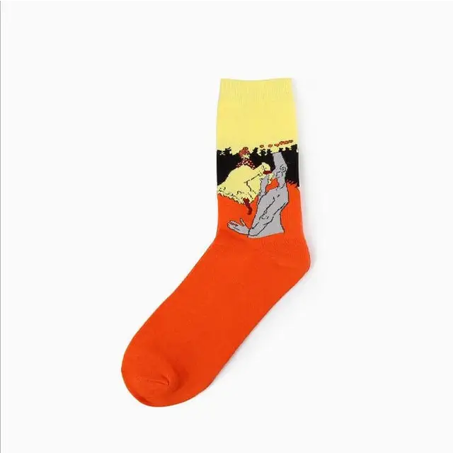 pablo picasso van gogh artist socks unisex paintings watercolor artwork classic contemporary antique vintage art by Cosparty