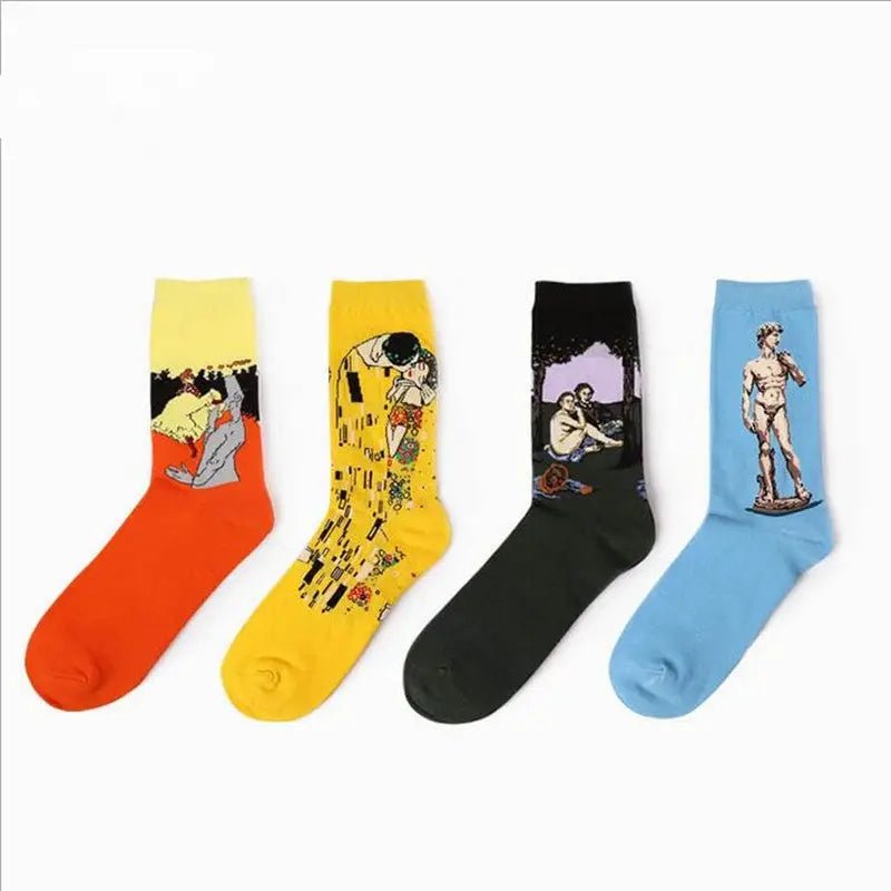 Cozy Knit Socks Featuring Vintage Artwork by Famous Artists - Cosparty