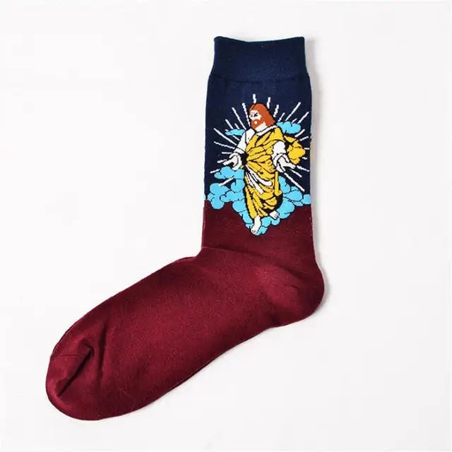 Cozy Knit Socks Featuring Vintage Artwork by Famous Artists - Cosparty