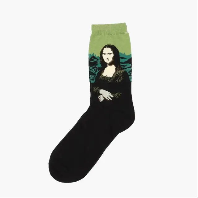 pablo picasso van gogh artist socks unisex paintings watercolor artwork classic contemporary antique vintage art by Cosparty